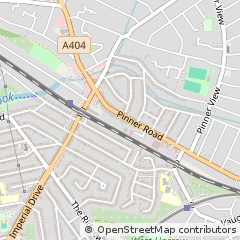 Map of North Harrow, Middlesex