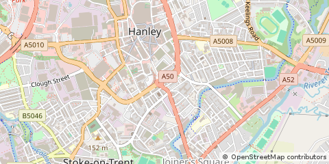 Map of Stoke on Trent, Staffs