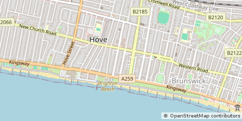 Map of Hove, East Sussex