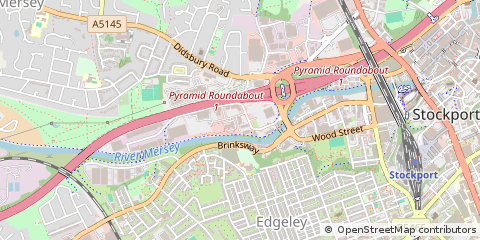 Map of Stockport, Cheshire