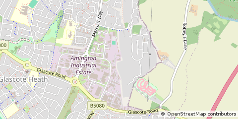 Map of Tamworth, Staffordshire