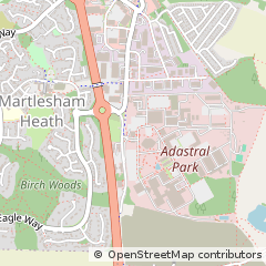 Map of Martlesham Heath, Suffolk