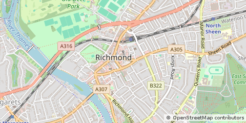 Map of Richmond, Surrey