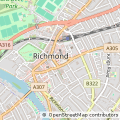 Map of Richmond, Surrey