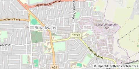 Map of Worthing, West Sussex