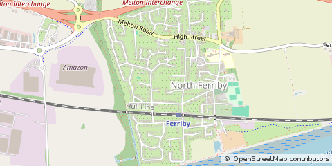 Map of North Ferriby, East Riding of Yorkshire