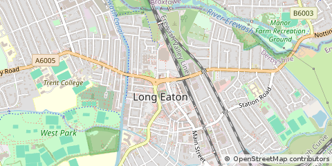 Map of Nottingham, Nottinghamshire