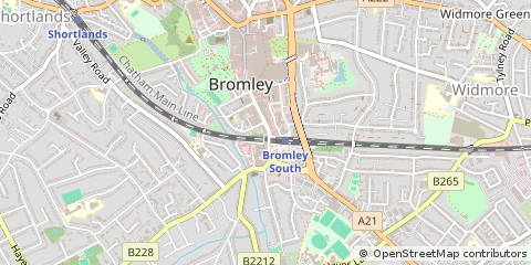 Map of Bromley, Kent