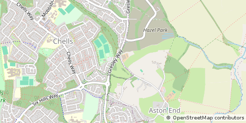 Map of Stevenage, Hertfordshire