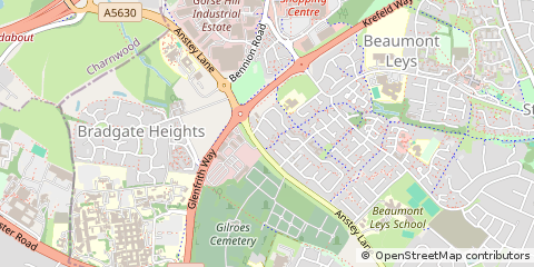 Map of Leicester, Leicestershire
