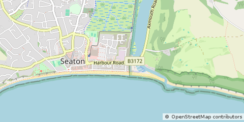 Map of Seaton, Devon