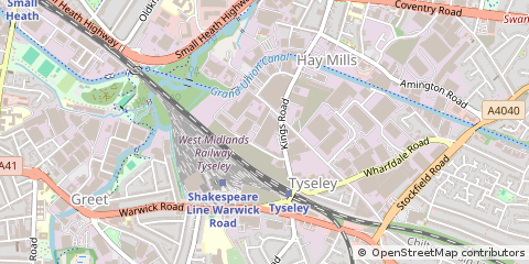 Map of Birmingham, West Midlands