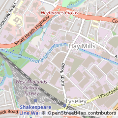 Map of Tyseley, West Midlands