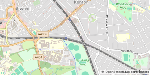 Map of Harrow, Middx
