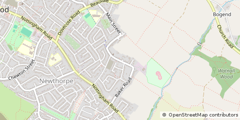 Map of Nottingham, Nottinghmashire