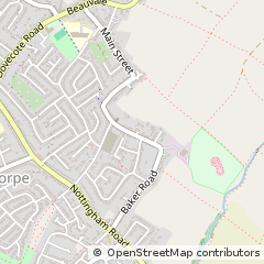 Map of Nottingham, Nottinghmashire