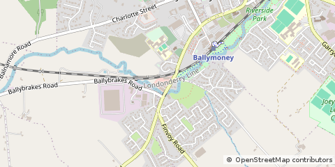 Map of Ballymoney, County Antrim