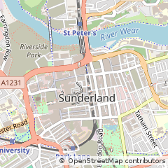 Map of Sunderland