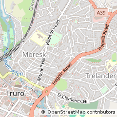 Map of Truro, Cornwall