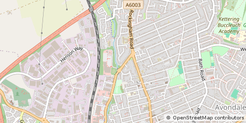 Map of Kettering, Northamptonshire