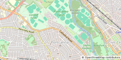Map of Cardiff