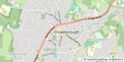 Map of Crowborough, East Sussex