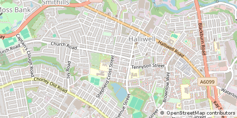 Map of Bolton, Lancashire