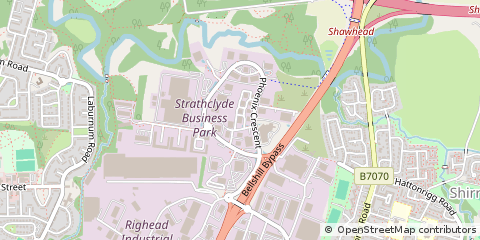 Map of Bellshill, Lanarkshire