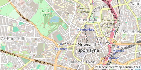 Map of Newcastle Upon Tyne