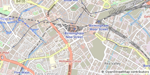 Map of Birmingham, West Midlands