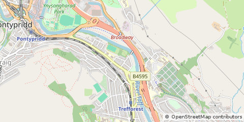 Map of Pontypridd