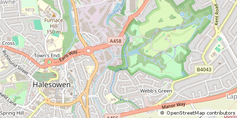 Map of Halesowen, West Midlands