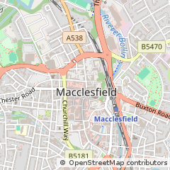 Map of Macclesfield, Cheshire