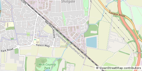 Map of Chelmsford, Essex