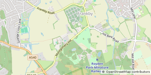 Map of Wirral, Merseyside