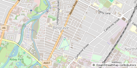Map of Leicester, Leicestershire