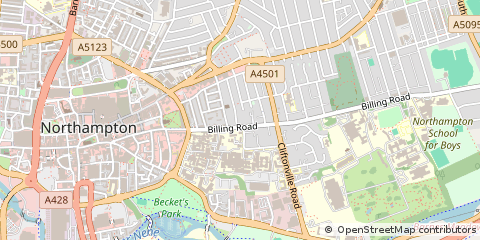 Map of Northampton, Northamptonshire