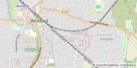 Map of Wickford, Essex