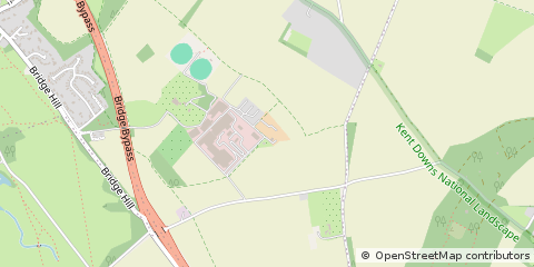 Map of Bridge, Kent