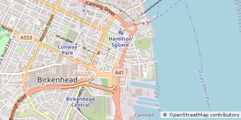 Map of Birkenhead, Wirral