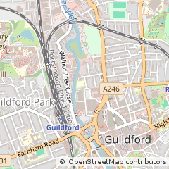 Map of Guildford, Surrey