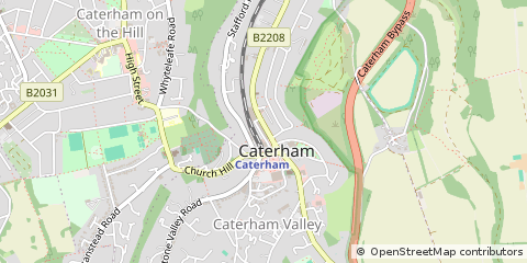 Map of Caterham, Surrey