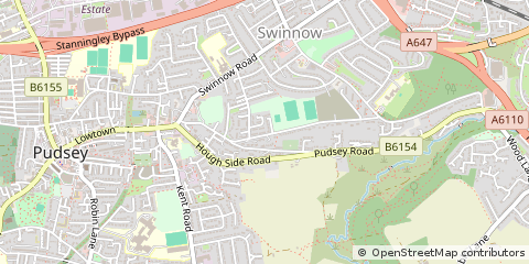Map of West Yorkshire