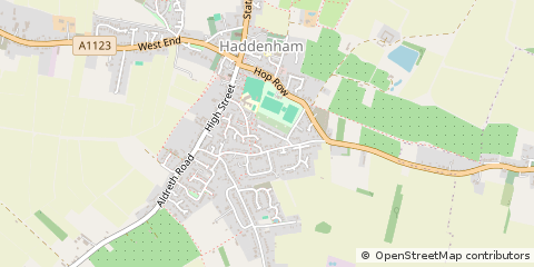 Map of Haddenham, Cambridge
