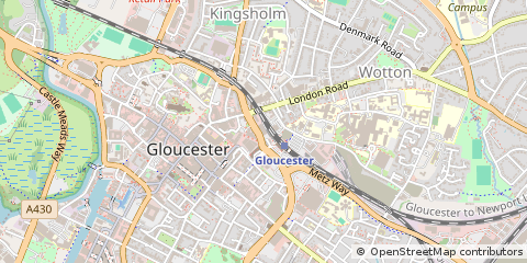 Map of Gloucester, Gloucestershire