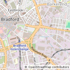 Map of Bradford, West Yorkshire
