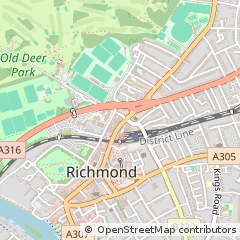 Map of Richmond, Surrey