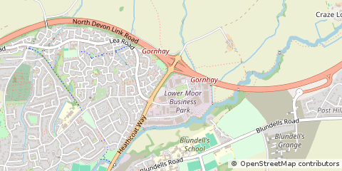 Map of Tiverton, Devon