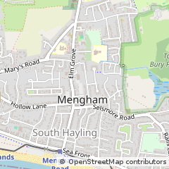 Map of Hayling Island, West Sussex