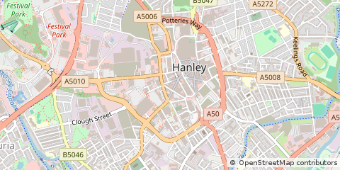 Map of Stoke-on-Trent, Staffordshire
